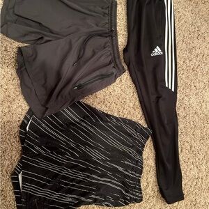 Adidas Kids Black Bottoms Set
